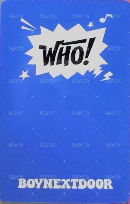 WHO! yzy 1.0 特典卡  背面
