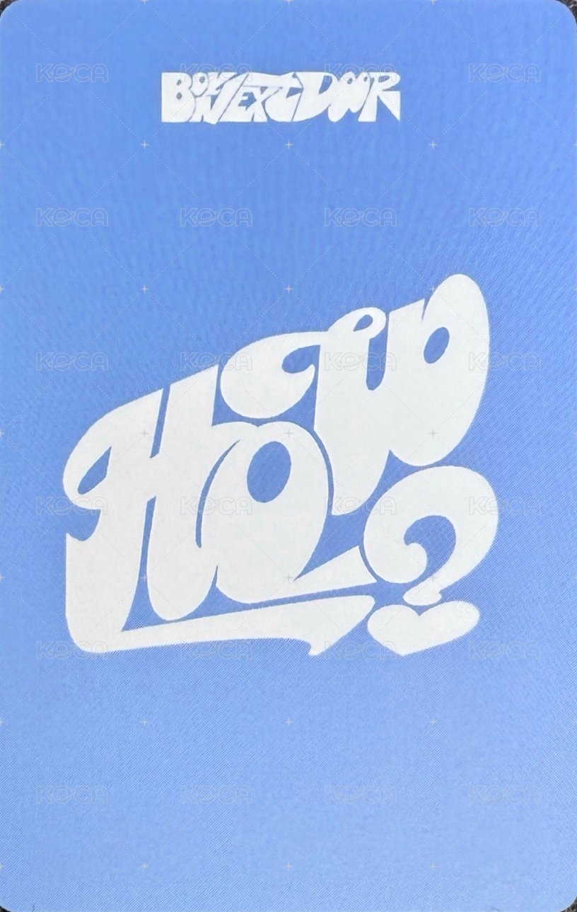 HOW? kkt 預售 特典卡 4 背面