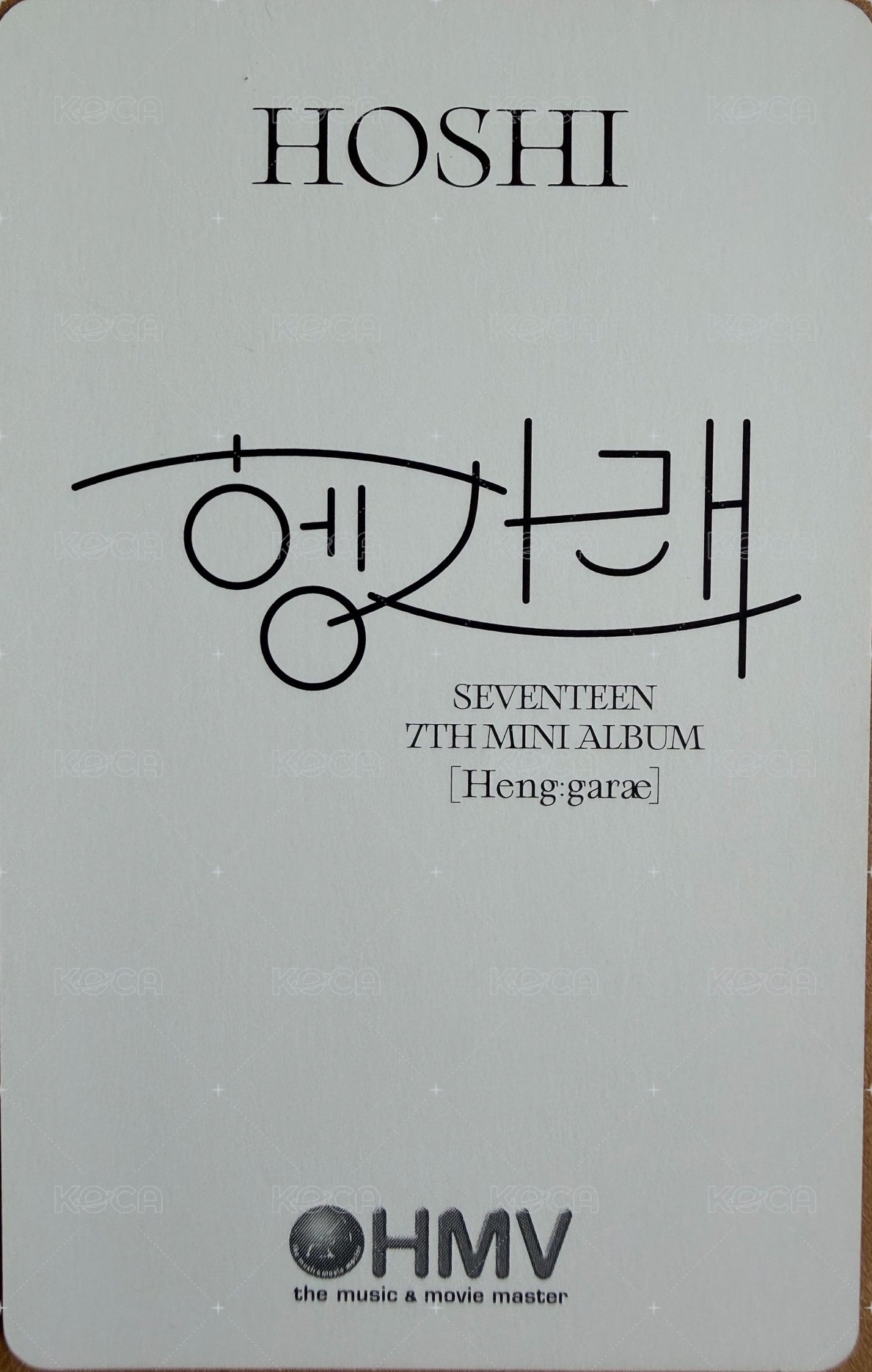 MINI7 hmv 特典卡  背面