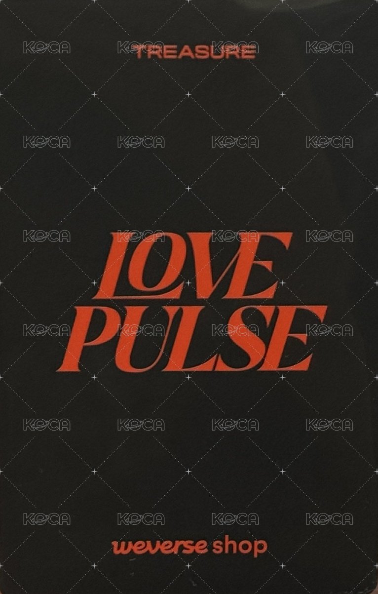 LOVE PULSE wvs DIGPACK版 特典卡  背面