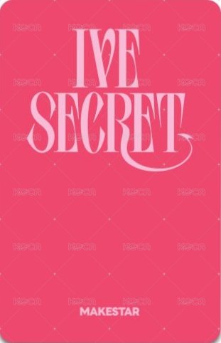 IVE SECRET ms 1.0  特典卡 對鏡ver. 背面