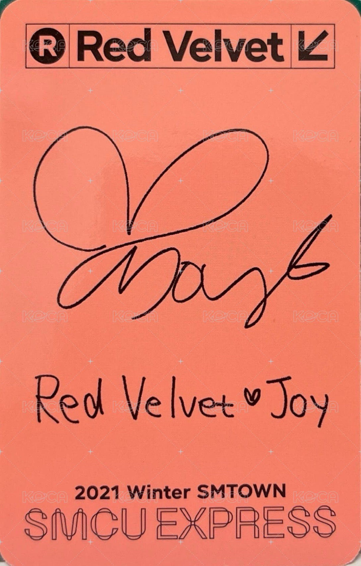 2021冬專 專輯卡  背面