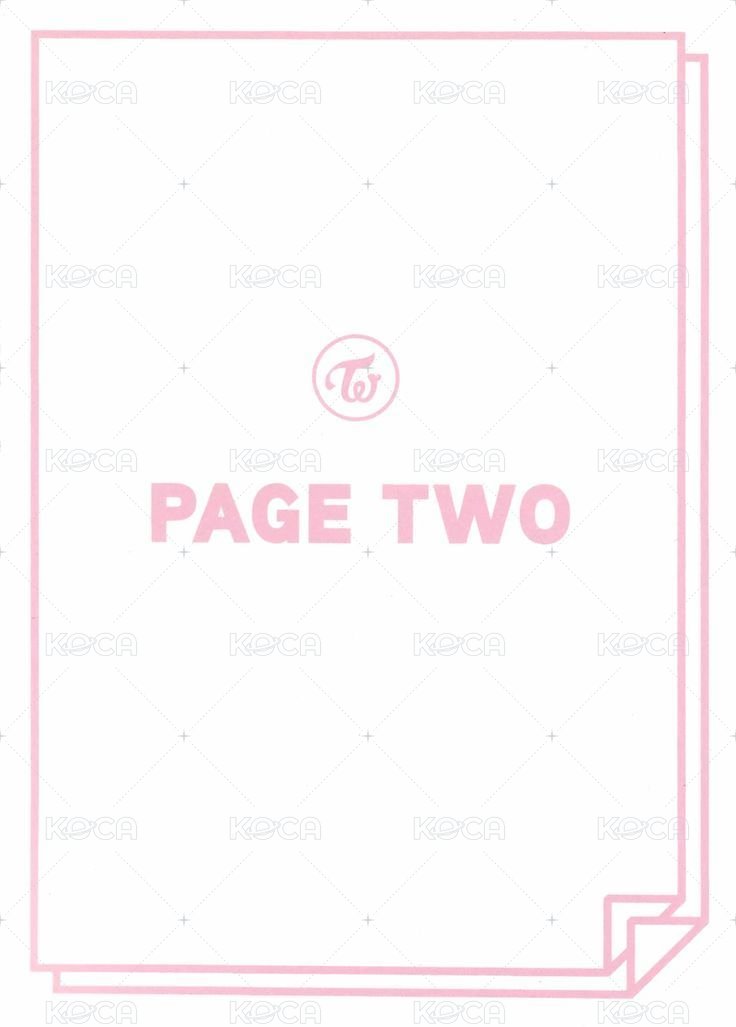 PAGE TWO 專輯卡 Flower版 背面