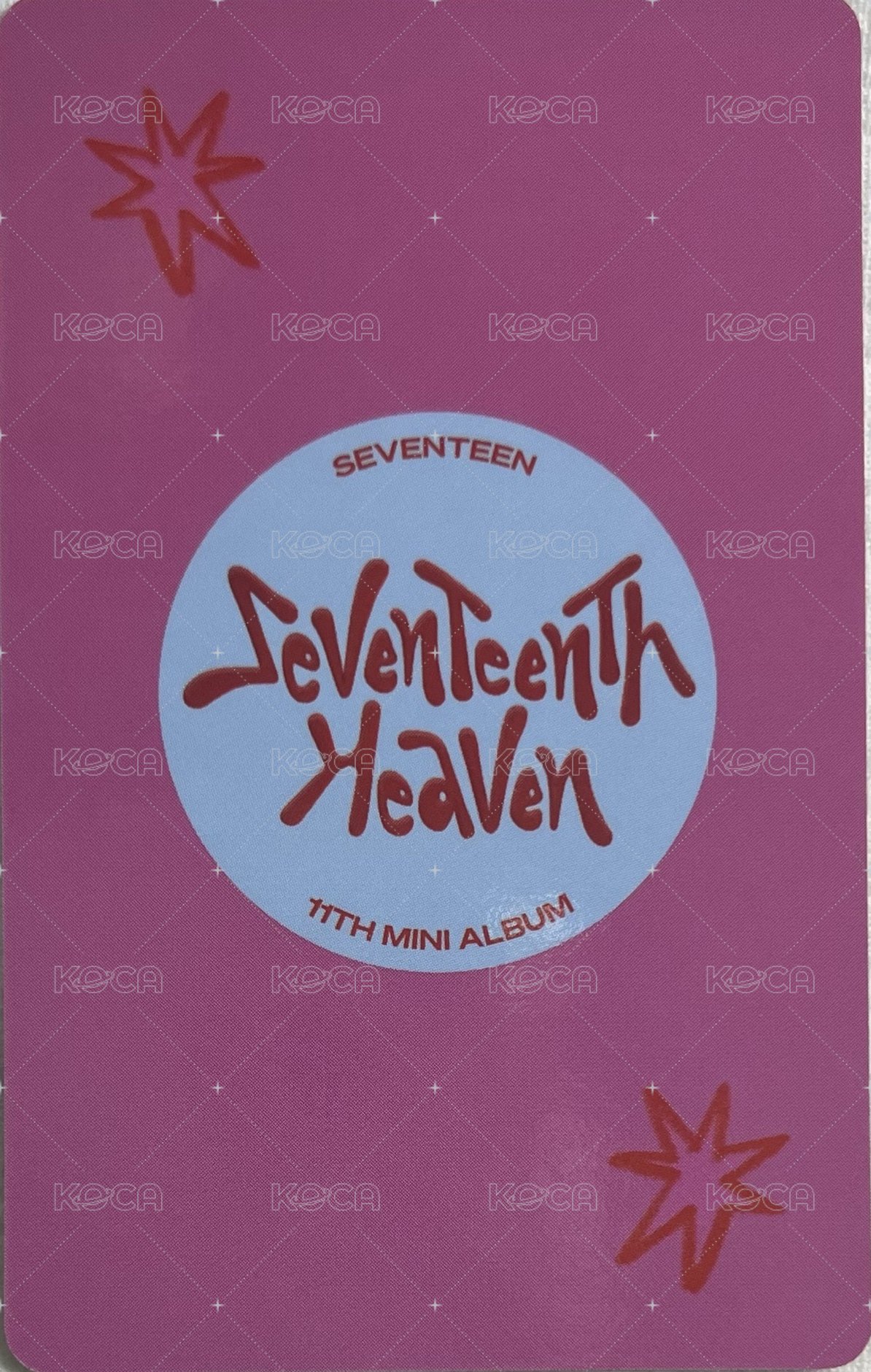 MINI11 日咖 CARAT ver 特典卡  背面