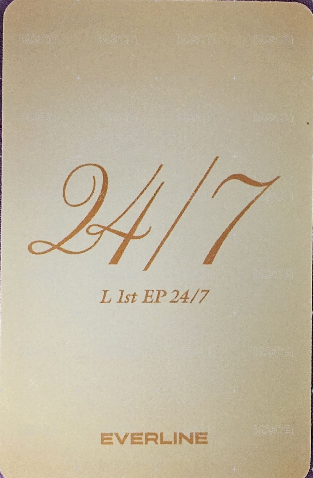 24/7 el 線上 1.0 幸運卡  背面