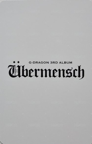 Übermensch 阿拉丁 電子專 特典卡  背面