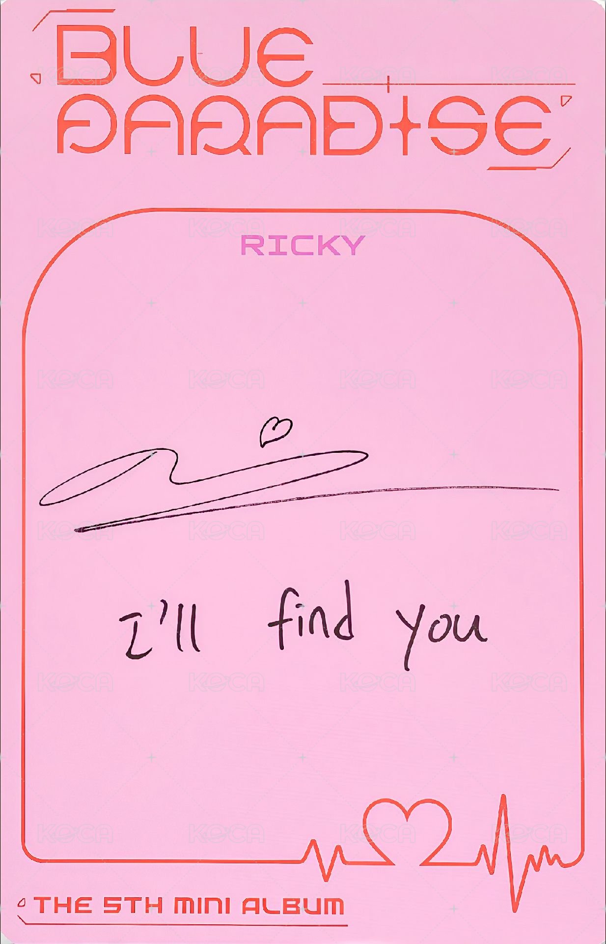 迷五 專輯卡 DIGIPACK ver. 背面