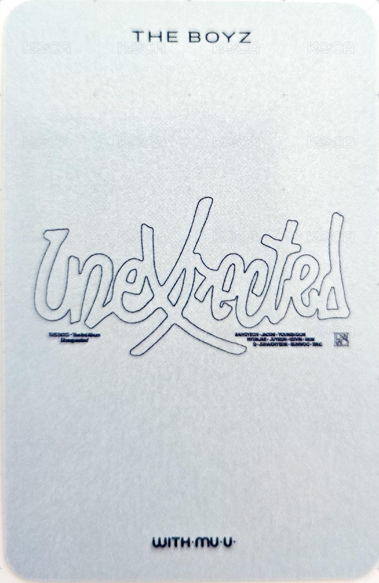 Unexpected wm 2.0 簽售卡 花托ver. 背面