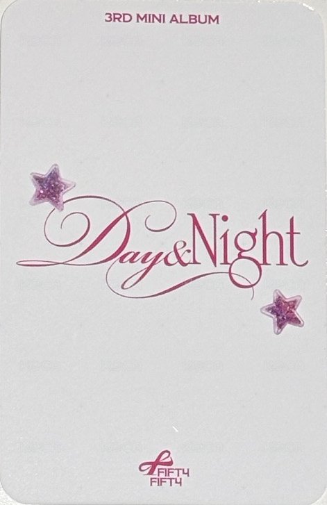 Day & Night 打歌卡 三週 背面