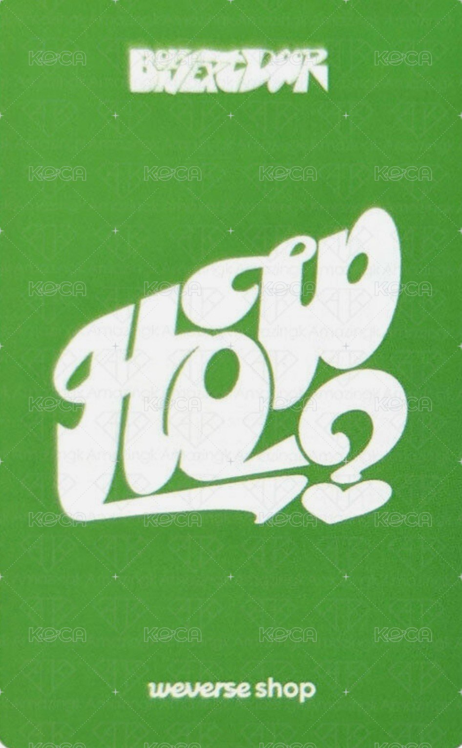 HOW? wvs 直播卡 單封版 直播手偶卡4 背面