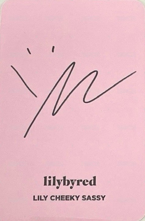 lilybyred 代言卡 韓區滿額 背面