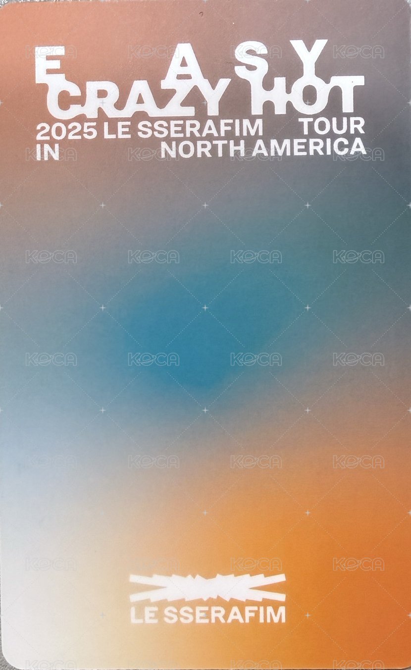 25‘巡迴 入場卡 / 場限卡 美巡場限 背面