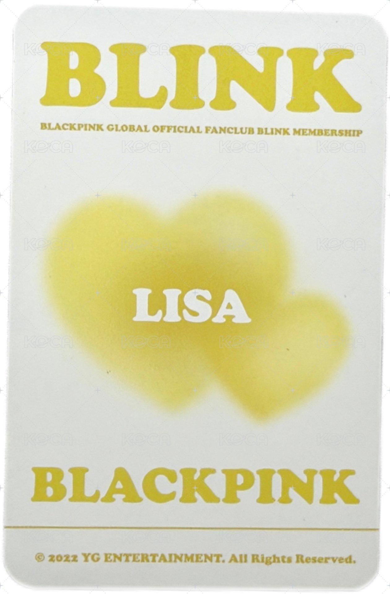 BLINK會員 會員禮卡  背面