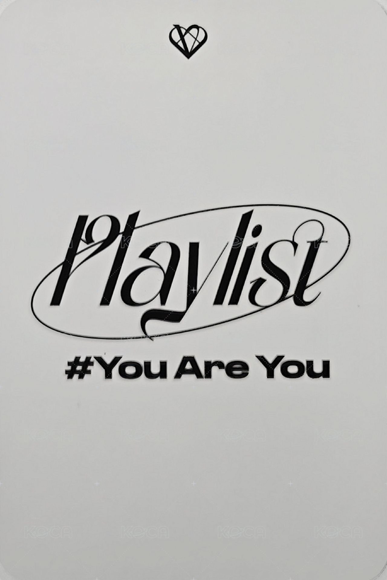 Playlist #You Are You Green Universe Music 2.0 簽售卡 只看著我 ver. 背面