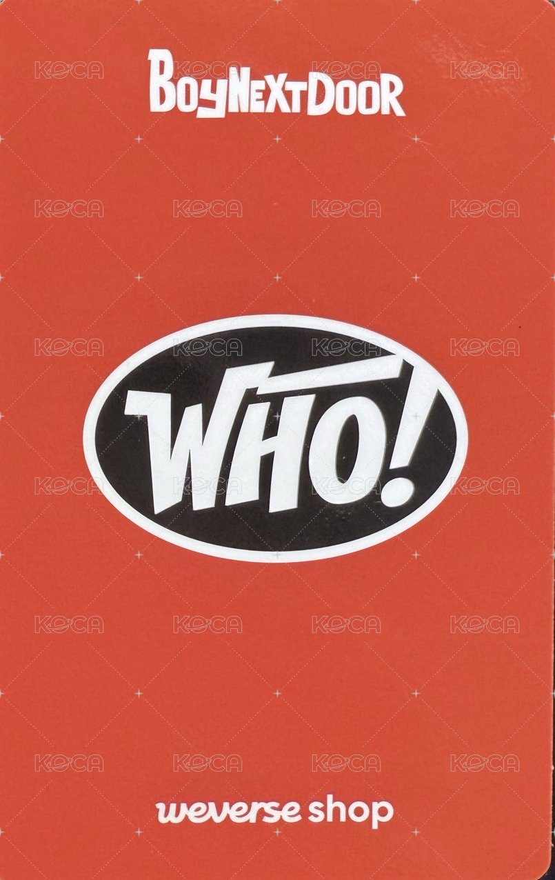 WHO! wvs 預售 特典卡 閃卡 1 背面