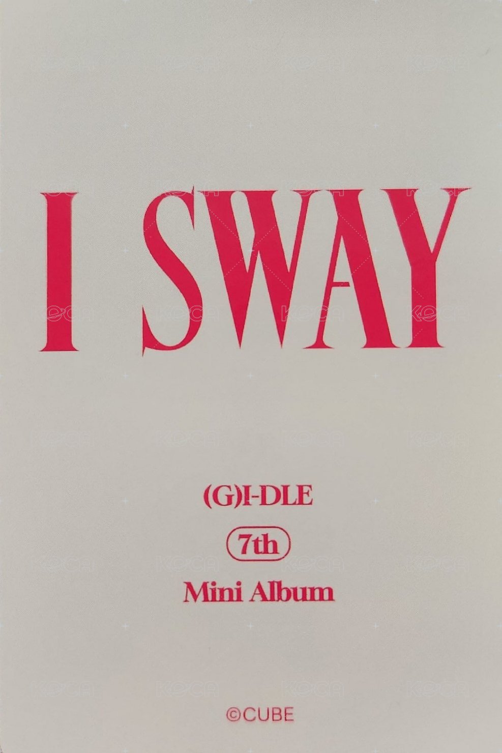 I SWAY 周邊卡 隨機卡包卡 背面