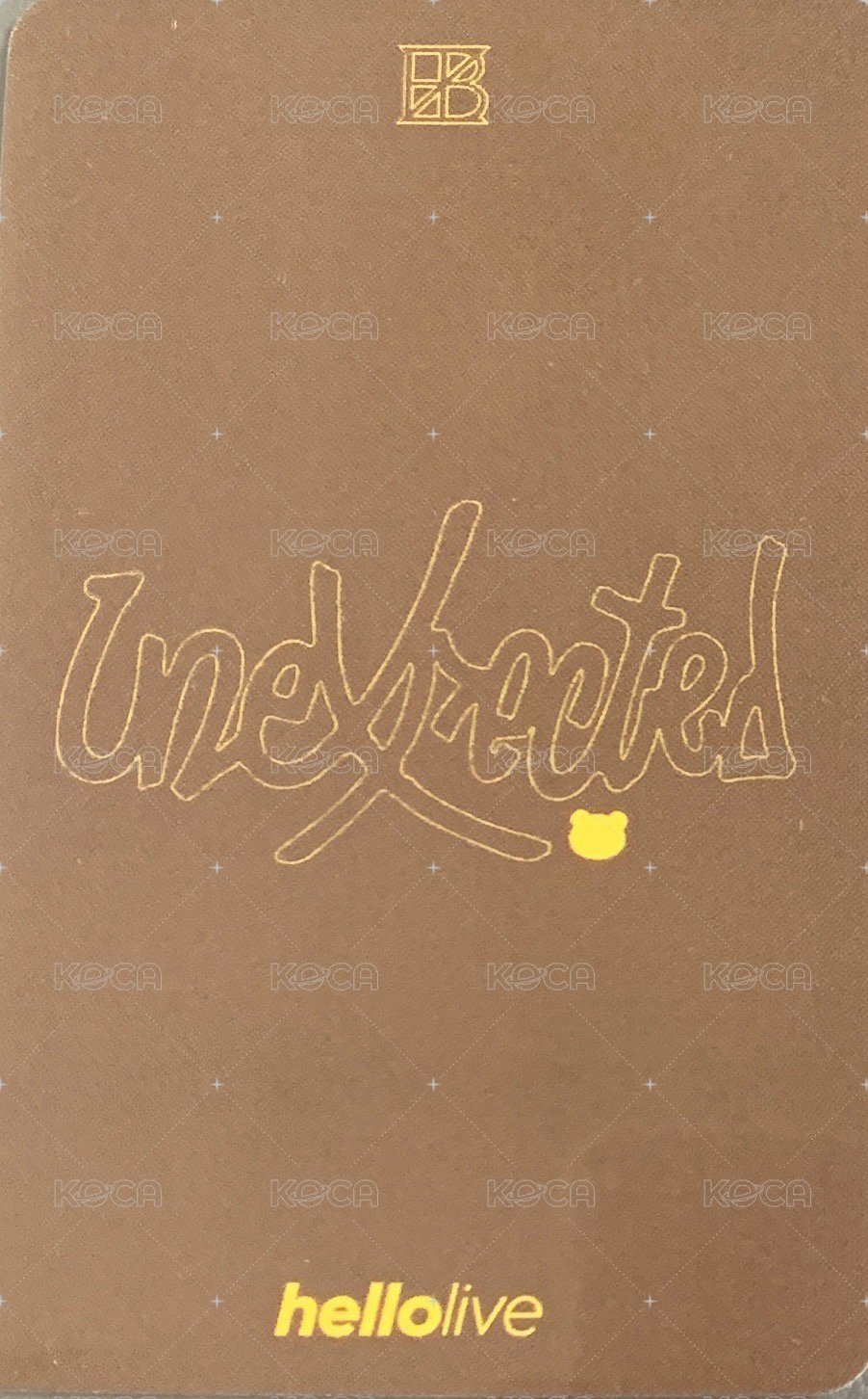 Unexpected hl hl 3.0 特典卡  背面