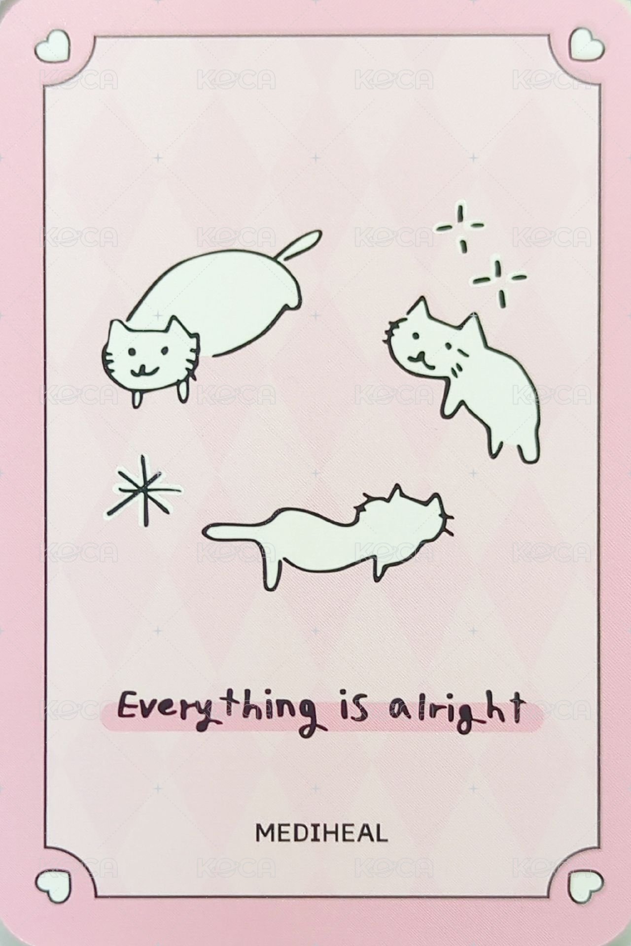 代言卡 MEDIHEAL 聖誕版貓咪 背面