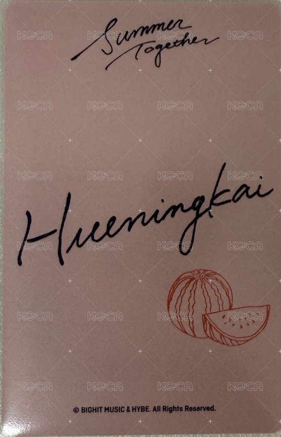 Summer Together 隨機卡 TXT ‪Summer Together 隨機卡  背面