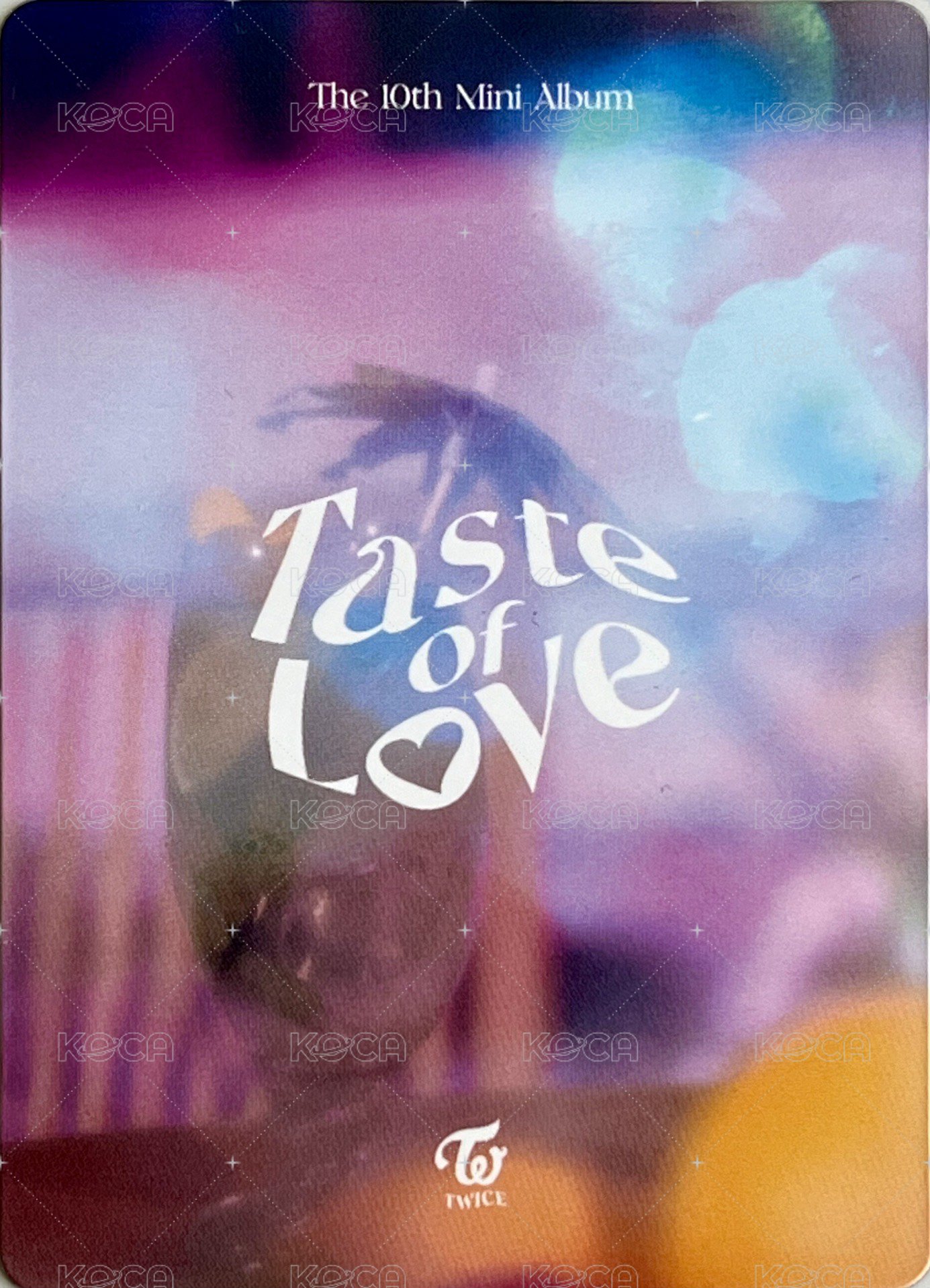 Taste of Love 專輯卡 變化卡 背面