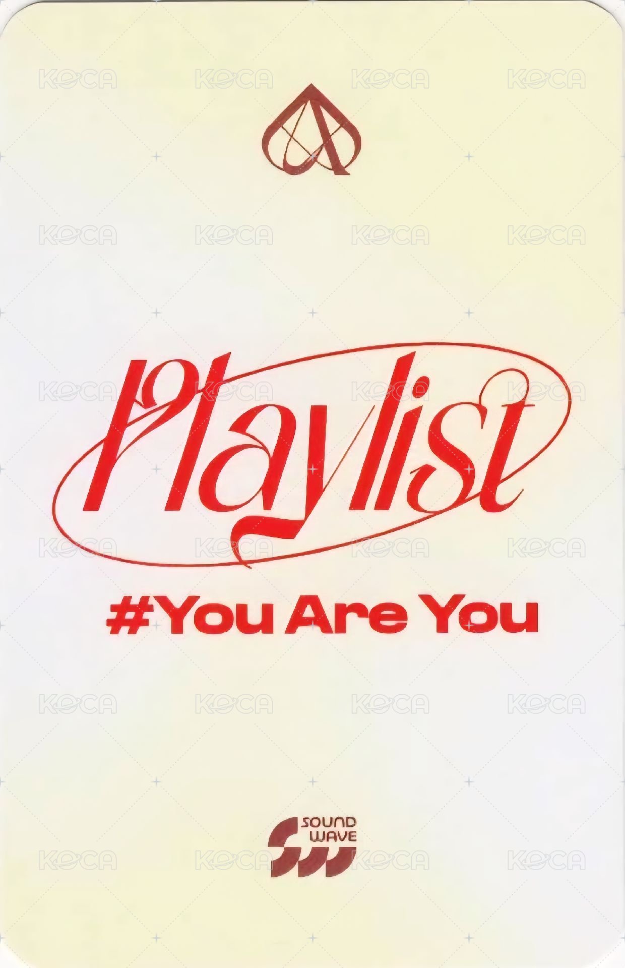 Playlist #You Are You sw 3.0 簽售卡 兔耳 ver. 背面