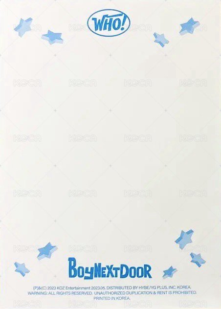 WHO! 專輯 明信片 crunch ver. 背面