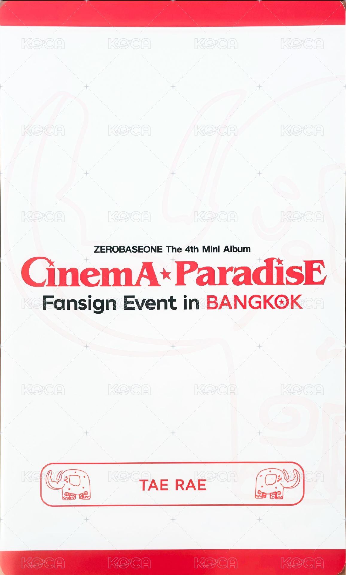 迷四   曼谷 簽售卡 大象玩偶 ver. 背面