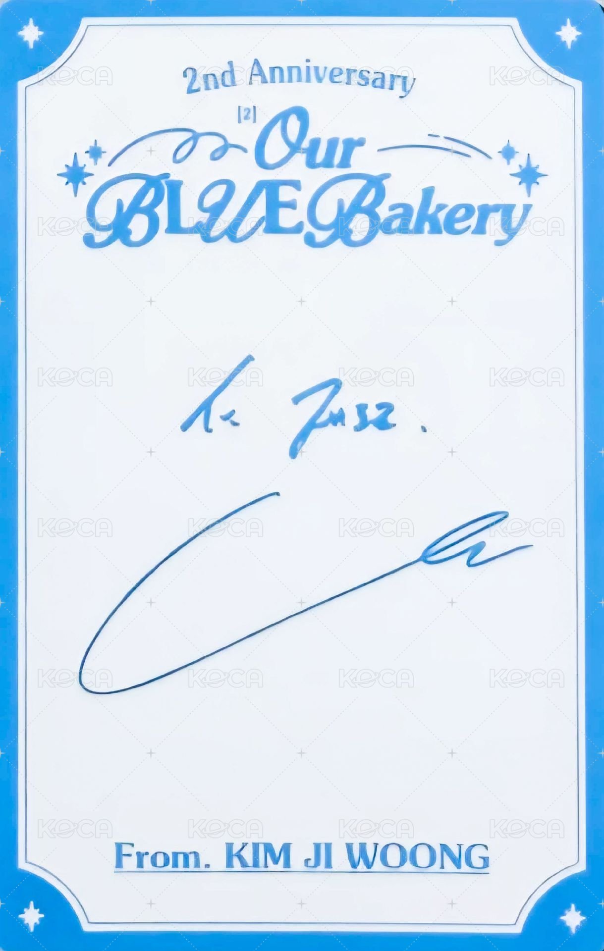 兩周年快閃 周邊卡 玻璃杯卡 背面
