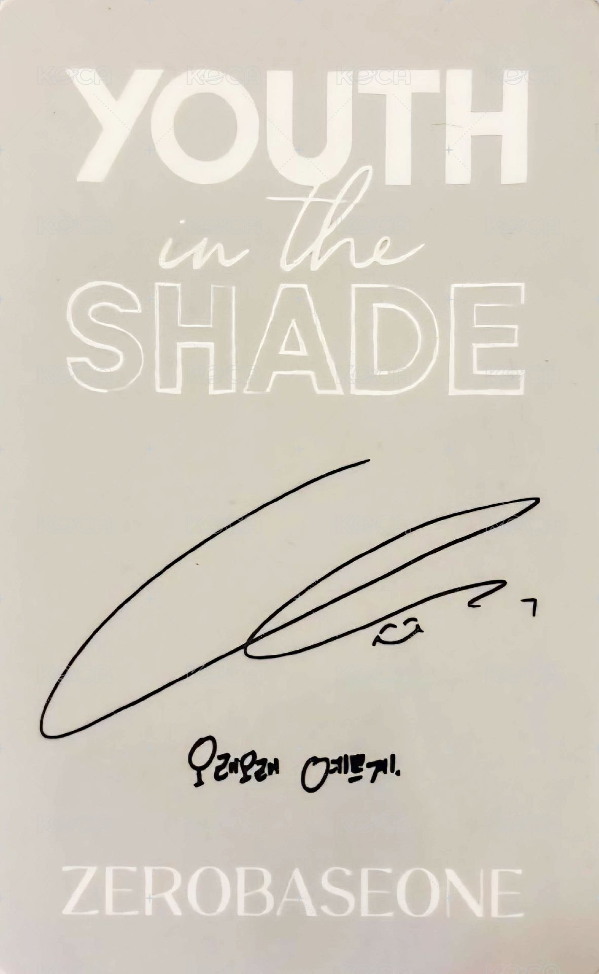 迷一 專輯卡 SHADE ver. 背面