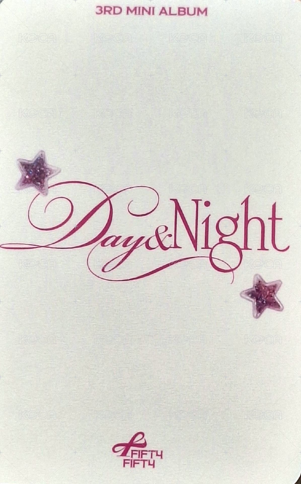 Day & Night 打歌卡 打歌2.0 三週打歌 背面