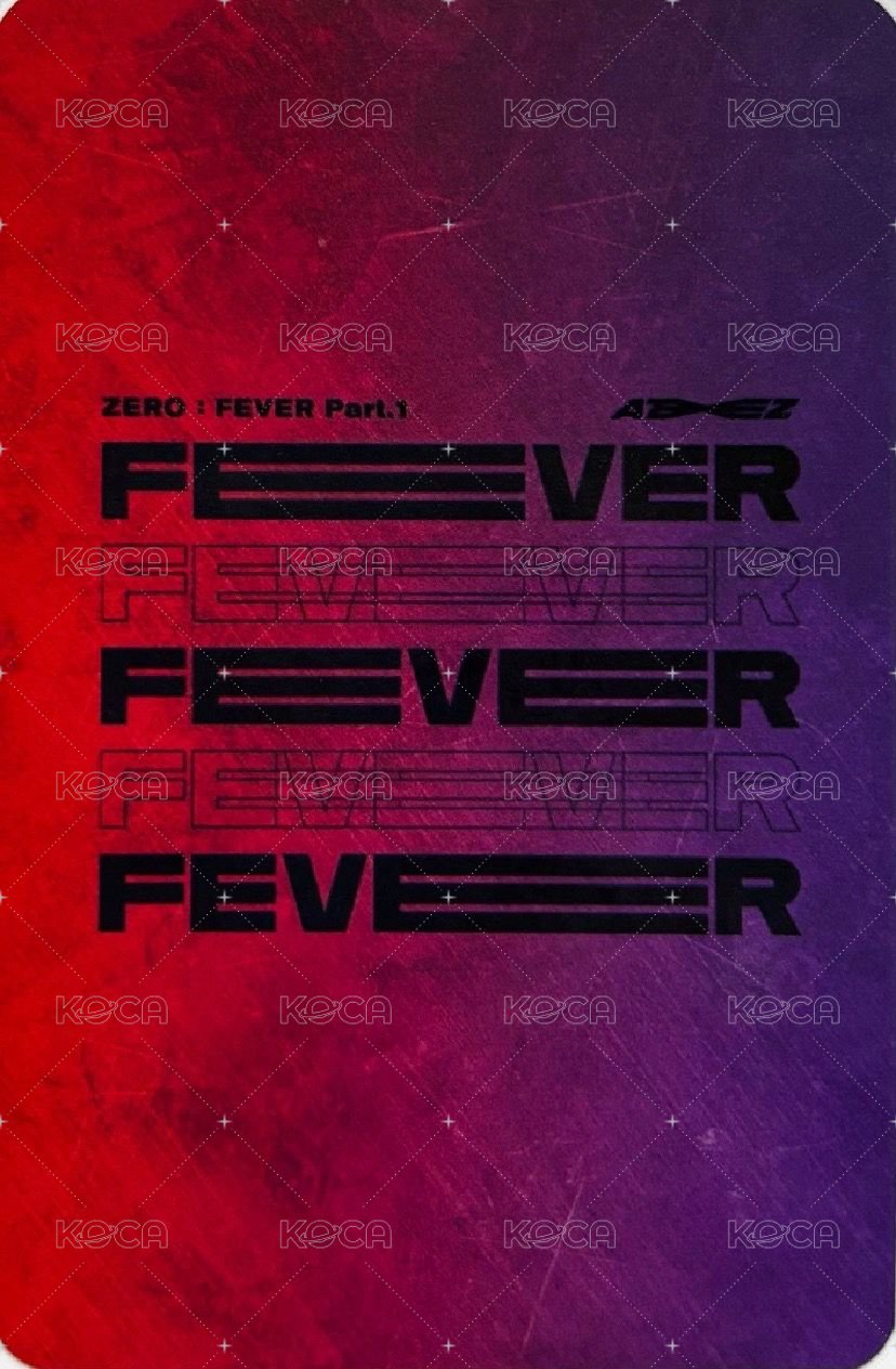 Fever pt.1 wd MK MEDIA 簽售卡  背面