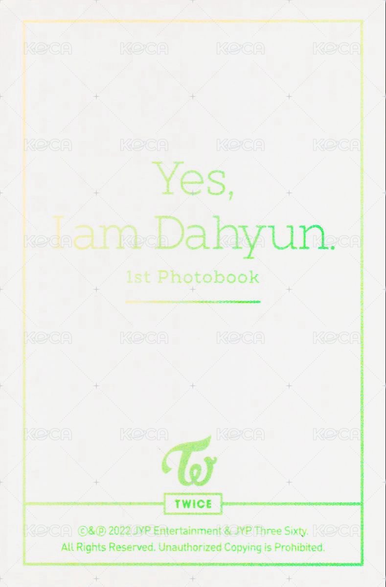 Yes I am 周邊卡 Beige ver. 背面