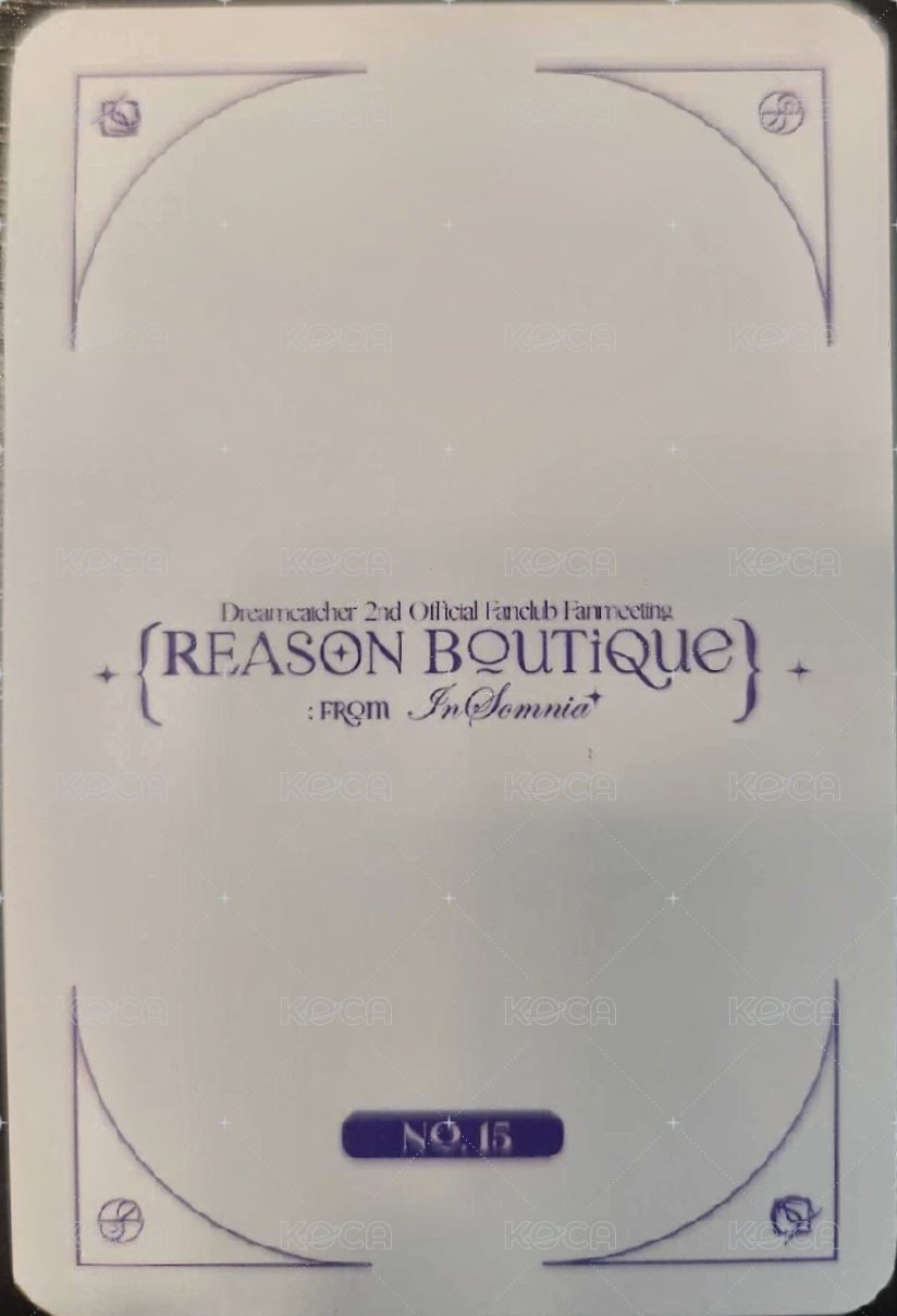 二期會員粉絲見面會 隨機卡 卡包卡 15 背面