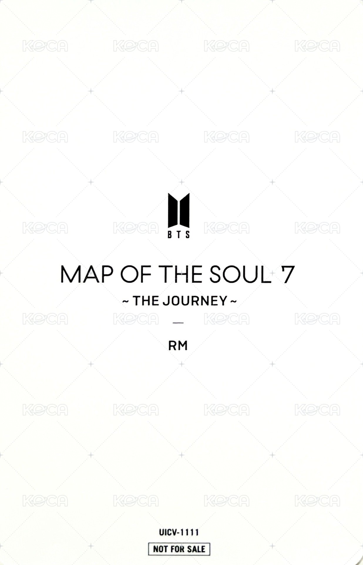 MOTS7日專 專輯卡 通常盤 背面