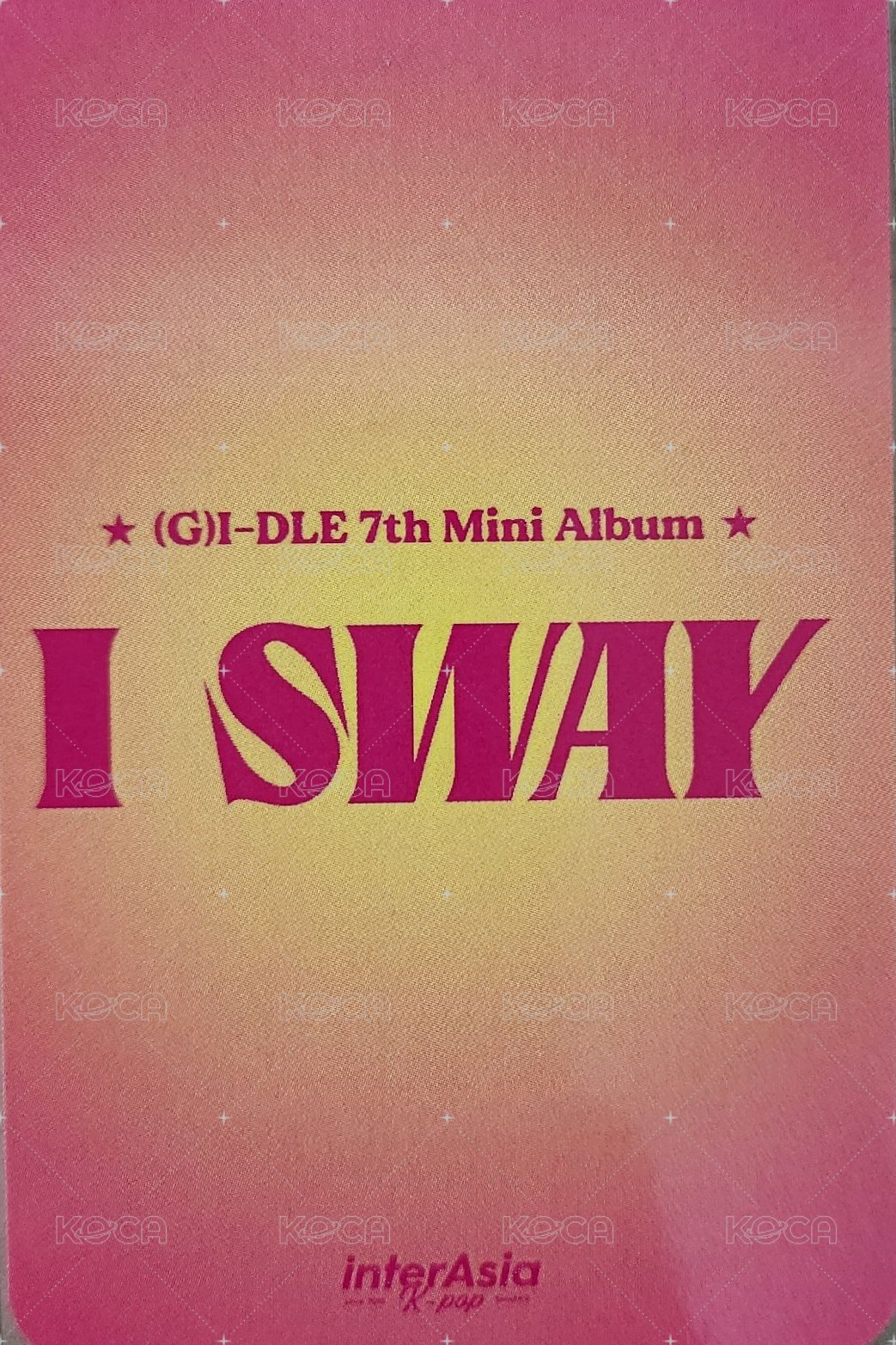 I SWAY ia 4.0 幸運卡 台北場 背面