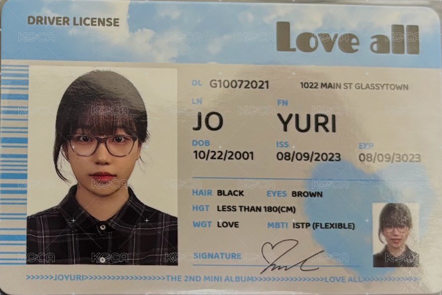 LOVE ALL 專輯卡 ID卡（藍） 正面