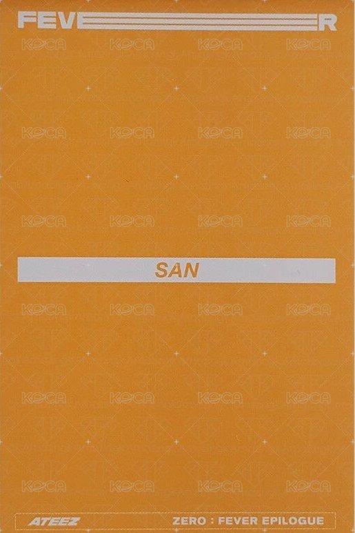 FEVER Epilogue 專輯卡 Z ver. Limited 背面