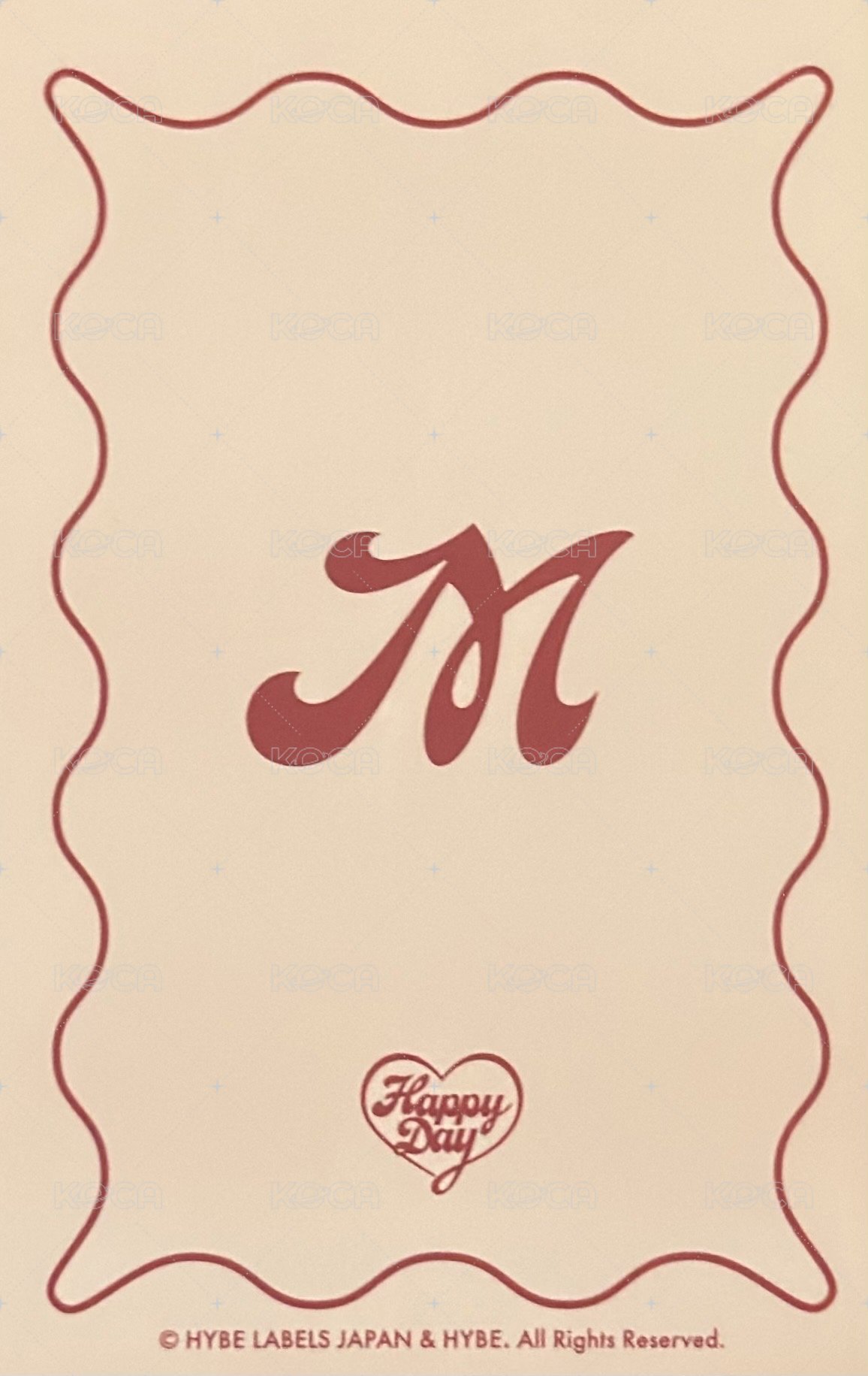 Happy Day  周邊卡 2024~2025 裝飾小卡 背面