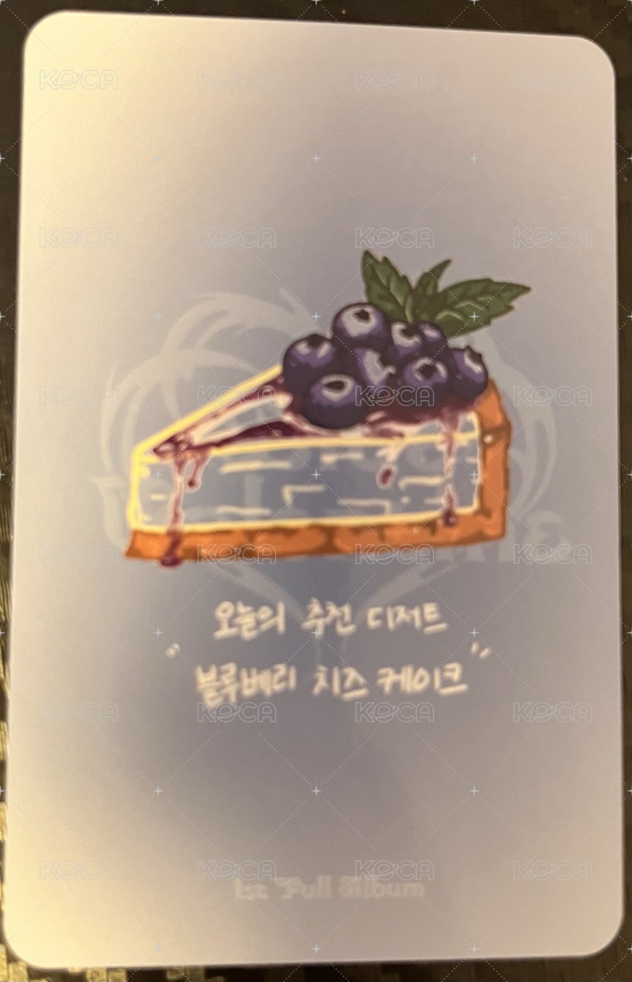 正規一 專輯卡 普版 Blue ver. 背面