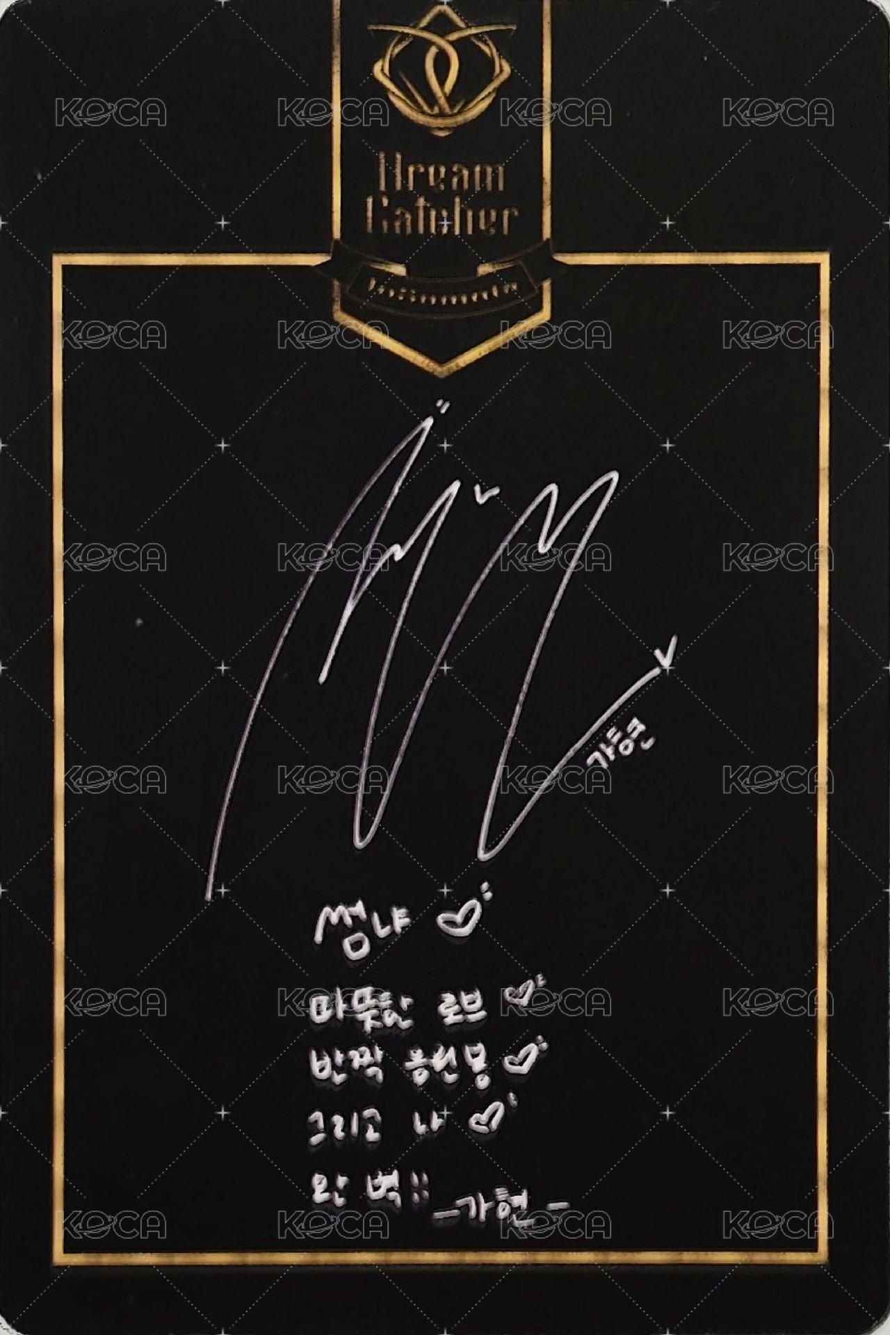 一代手燈 Dreamcatcher KR. 一期會員限定 特典卡 手燈披風卡 背面