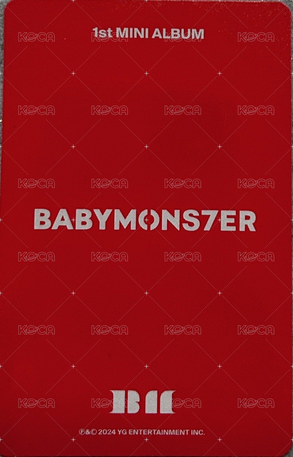 BABYMONS7ER 專輯卡 sheesh單封藍 背面