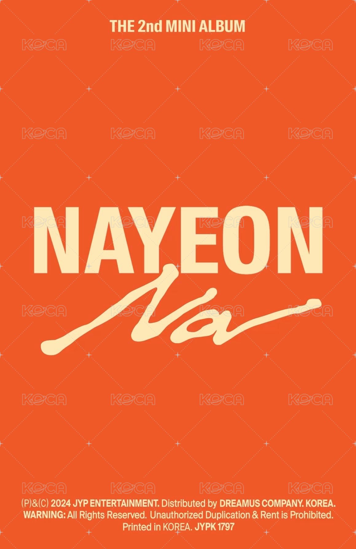 NA 專輯卡 預售禮 背面