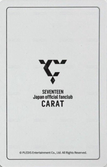 日本會員 抽選卡 MY BEST SEVENTEEN投票企劃 背面