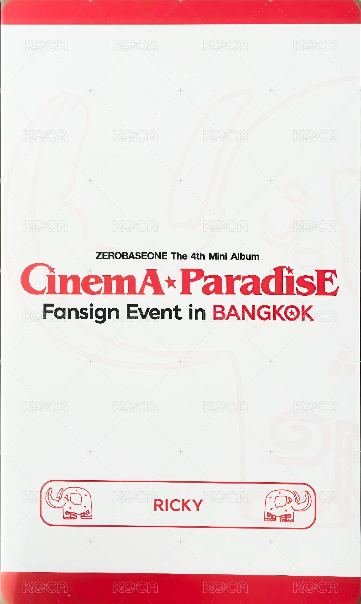 迷四   曼谷 簽售卡 大象玩偶 ver. 背面