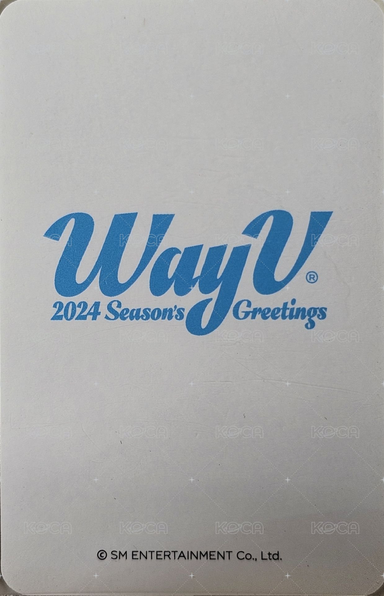 WayV2024年曆 sm 特典卡 通路特典 背面