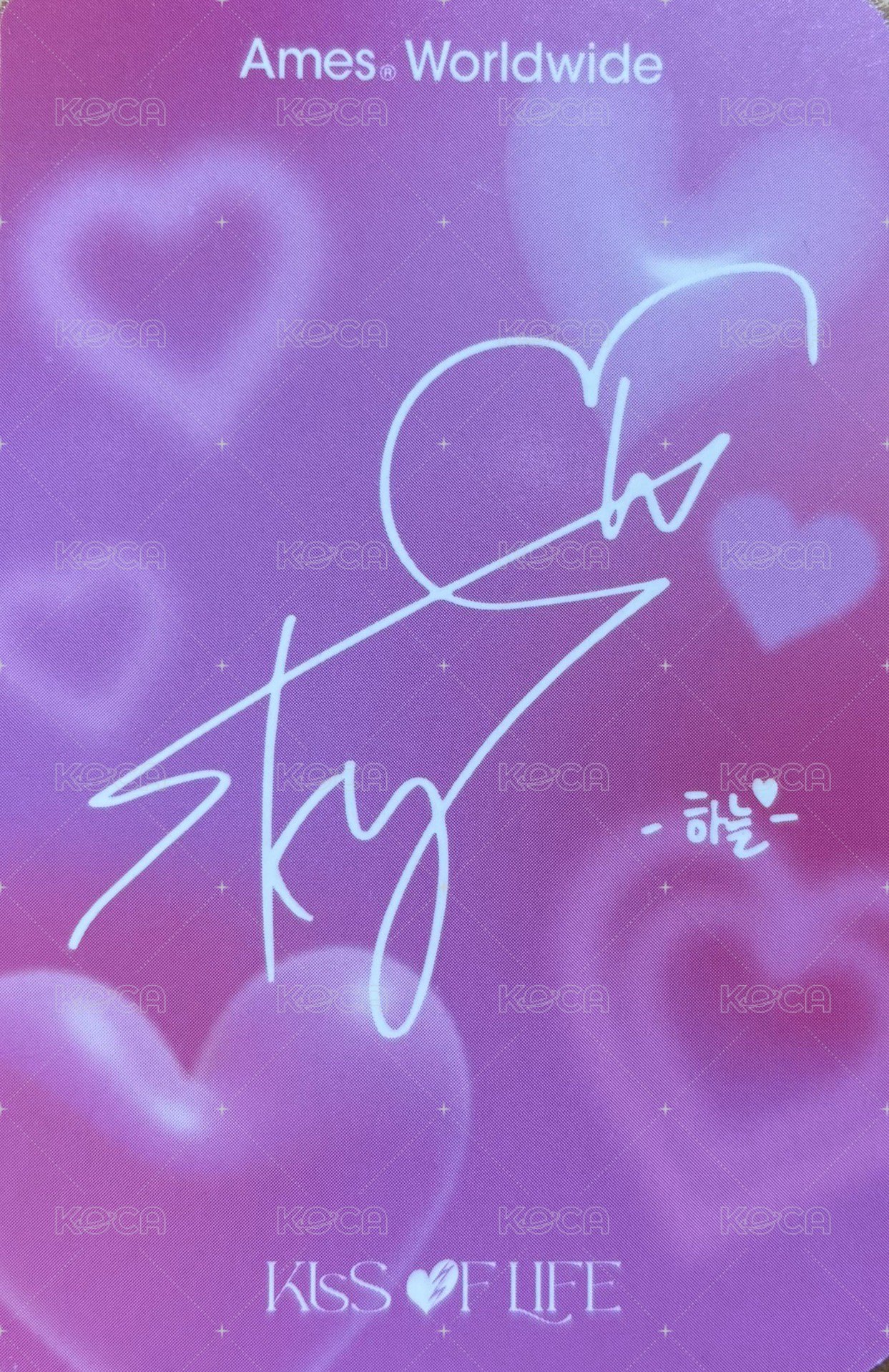 Ames x KISS OF LIFE 代言卡  背面