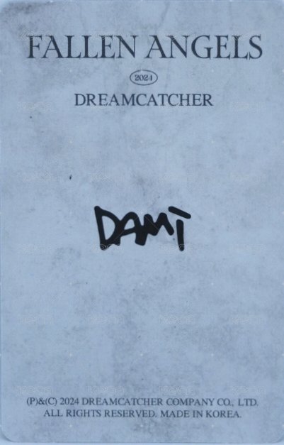 FALLEN ANGELS 周邊卡  背面