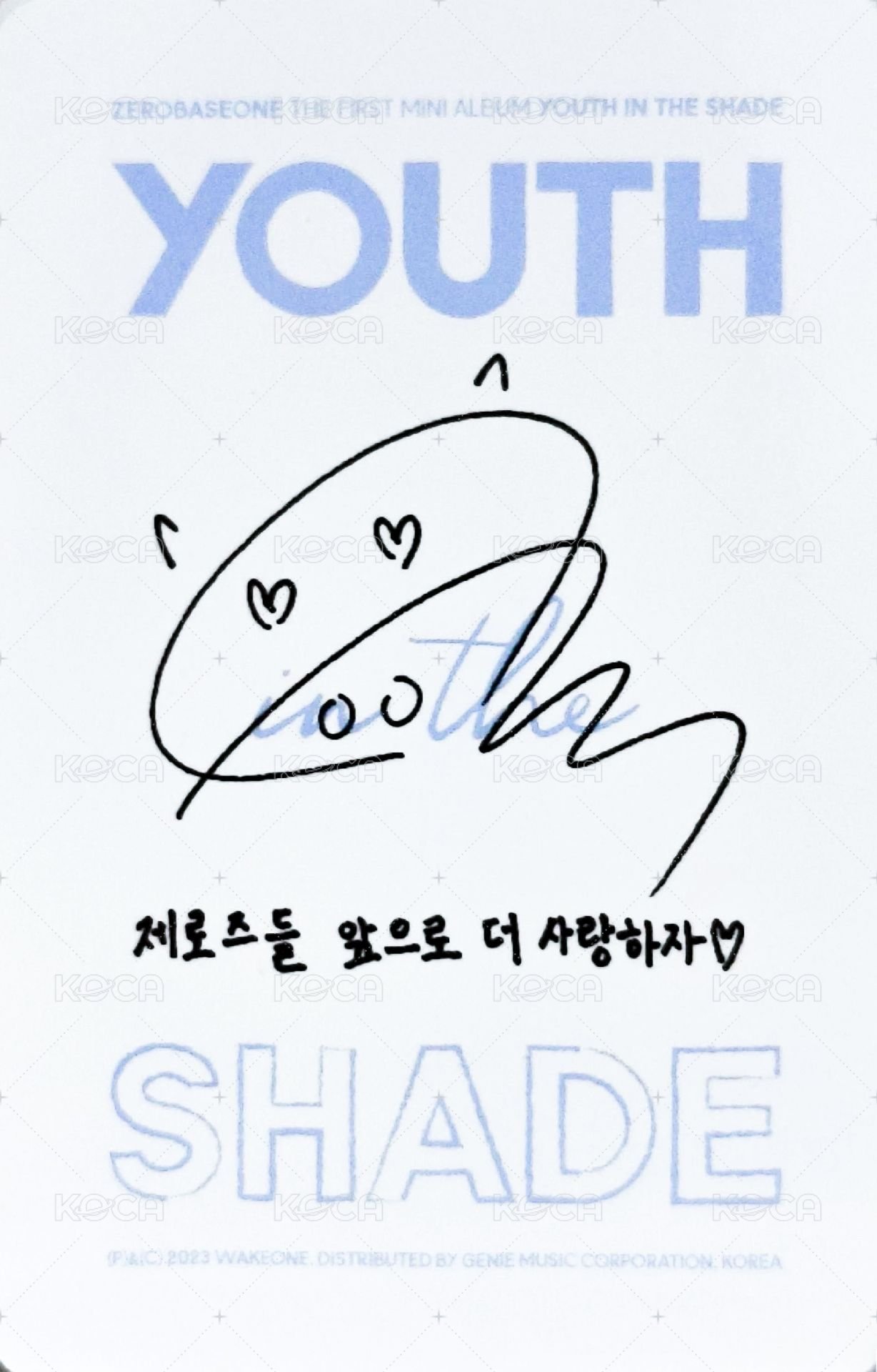 迷一 專輯卡 YOUTH ver. 背面