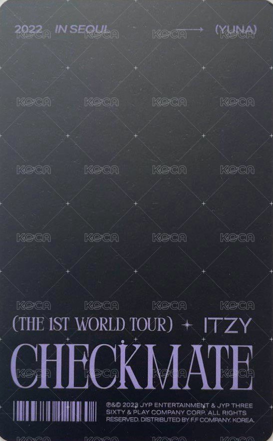 一巡 演唱會 DVD / CD 卡  背面