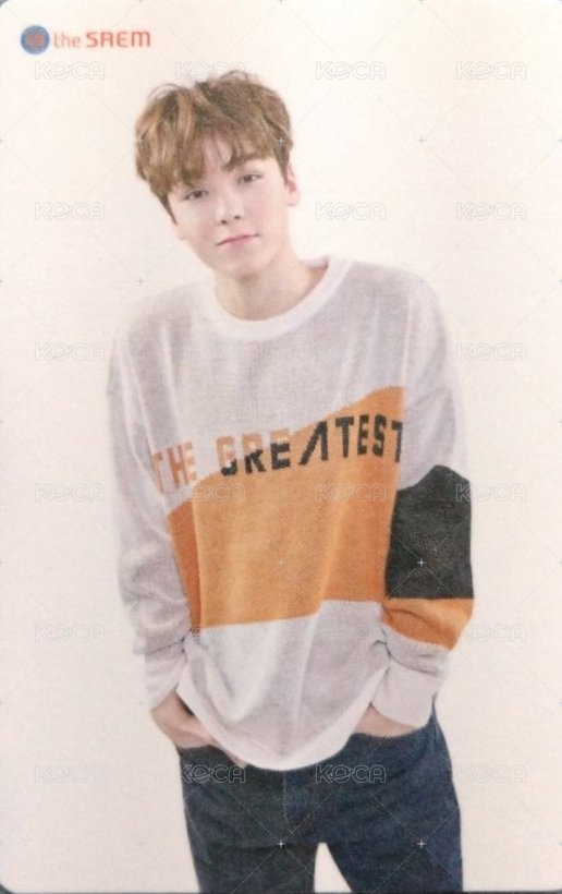 the SAEMxSEVENTEEN 代言卡  正面